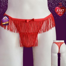 Papatya 5187 Kadın Tanga Kırmızı(Tanga Komple Tul On Puskullu)