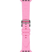 Kny Apple Watch 42 mm Için Katman Desenli Krd-92 Renkli Silikon Kayış-Kordon