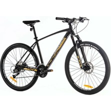 Geotech Mode Elite 27.5 Jant 27 Vites Hd Dağ Bisikleti - Mat Siyah Sarı 49 cm