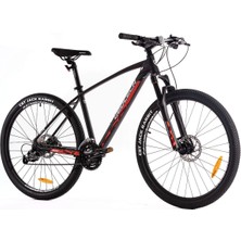 Geotech Mode Elite 27.5 Jant 27 Vites Hd Dağ Bisikleti - Mat Siyah Kırmızı 45 cm