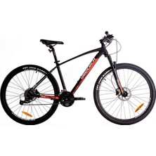 Geotech Mode Elite 27.5 Jant 27 Vites Hd Dağ Bisikleti - Mat Siyah Kırmızı 45 cm