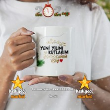 Hediyeci Market Kişiye Özel 2024 Yılbaşı Temalı Beyaz Kupa Bardak - HMK-00023-02