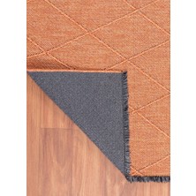 Colore Home Gabardin Dekoratif Dokuma Kaymaz Taban Halı Salon Halısı Dekoratif Halı Terra Kiremit