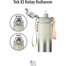 Vagonlife Tkk 900 ml Çelik Termos Çift Kullanım Pipetli/rahat Içim -12/24 Sıcak-Soğuk- Yalıtım -TKK2025900ML