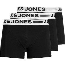 Jack & Jones Erkek 3'lü Boxer Paketleri Süper Esnek Boxer Desenli 12081832