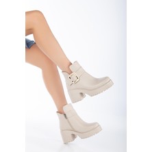 Suins Shoes Liana Yüksek Taban Fermuarlı Toka Detaylı Kadın Bot