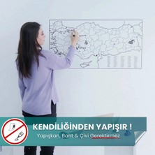 Pi Papers Türkiye Haritası - Yapışkansız Tutunan, Taşınabilir Pratik Kullanışlı, Yazılıp Silinen Akıllı Kağıt