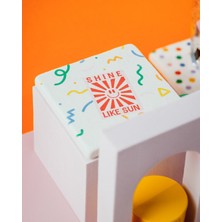 Corney Design Motto Taş Bardak Altlığı Dörtlü Set