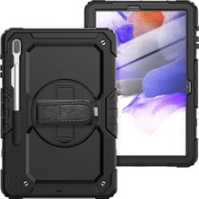 FUJİMAX Samsung Galaxy Tab S8 Ultra Kılıf Yatay ve Dikey Standlı Askılı Zırh Özellikli Pars Defender Kılıf (Model SM-X900,X905,X907)