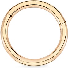 Altın Sepeti Rose Altın 12 mm Sade Halka Piercing