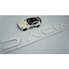 Dk Tuning Dacia Yeni Nesil Bagaj 3m 3D Beyaz Abs Yazı Logo