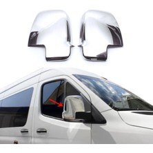 ZNZ Oto Aksesuar Mercedes Sprinter W907 Krom Ayna Kapağı 2 Prç. 2018 ve Üzeri Paslanmaz Çelik