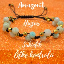 Yıldız Doğal Taş 6mm Ipli Amazonit Ayarlanabilir Ölçü Doğal Taş Bileklik