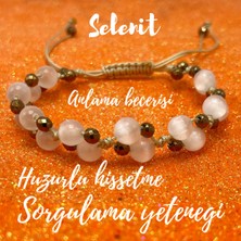 Yıldız Doğal Taş 6mm Ipli Selenit Ayarlanabilir Ölçü Doğal Taş Bileklik