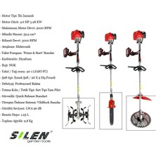 Silen Yan Tırpan + Dal Testere + Akrep Çapa Makinesi 3.2kw 4.6hp