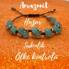 Yıldız Doğal Taş 6mm Ipli Premium Kalite Amazonit Ayarlanabilir Ölçü Doğal Taş Bileklik
