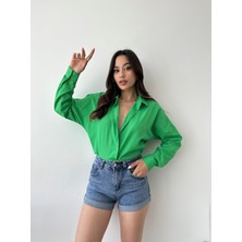 VivaJoy Düşük Omuz Oversize Gömlek