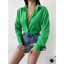 VivaJoy Düşük Omuz Oversize Gömlek