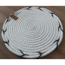 Home Decors By Özlem 2'li Ekru Nihale Hasır El Yapımı Mutfak Aksesuar Tarz Moda Yemek Sofra Altlık - 22X22CM