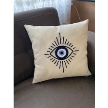 Angel's Collection Göz Motifli Punch Işlemeli Kırlent Kılıfı 4 Adet