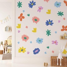 Lizpo Decor Botanik Vintage Çiçekli Duvar Dekoru, Boho Canlı Çiçekler Duvar Dekorasyon
