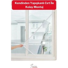 Svein Ayarlanabilir Pratik Pencere Cam Kapı Sineklik Cırt Bantlı Hazır Yapışkanlı 0,75 Cmx1,25 cm - 4 mt