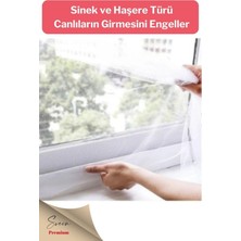 Svein Ayarlanabilir Pratik Pencere Cam Kapı Sineklik Cırt Bantlı Hazır Yapışkanlı 125 cm x 150 cm - 5,6 mt