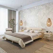 Renazzo Mobilya Lotus New Frezya Model Doğal Çam Ahşap Karyola