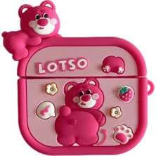 34center Airpds 3. Nesil Uyumlu Sevimli Lotus Karekterli Kulaklık Kılıfı