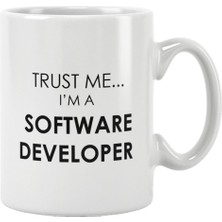Qoeuyl Boutique Trust Me I Am A Software Developer Bilgisayar Programcısı Yazılımcı Baskılı Kupa Bardak