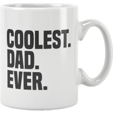 Qoeuyl Boutique Coolest Dad Ever Babalar Günü Doğum Günü Baba Hediye Baskılı Kupa Bardak