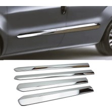 ZNZ Oto Aksesuar Fiat Doblo Krom Yan Kapı Çıtası 4 Kapı P.çelik 2010 Sonrası