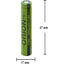 Orion 1.2V Ni-Mh 7/5A 3800MAH Şarj Edilebilir Pil