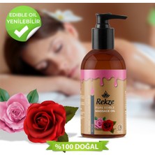 Rekze Gül Aromalı Yenilir Vücut Masaj Yağı 120 ml