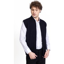 Mutlu City Yeni Sezon Erkek Orta Yaş ve Üzeri Triko Örgü Akrilik Fermuarlı Düz Model Baba Yelek 2050