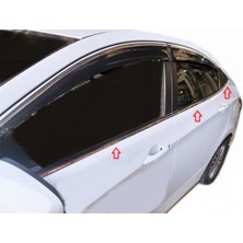 ZNZ Oto Aksesuar Hyundai Accent Blue Krom Cam Çıtası 6 Prç P.çelik 2011-2020 Arası