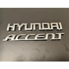 Çakır Grup Hyundai " Accent ve Hyundai" Bagaj Yazısı 2'li Takım