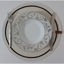 Amerikan Servis Supla Takımı Tabak Altlığı Mutfak Hasır Sepet Sunum Hediye 33X33CM