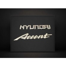 Çakır Grup Hyundai "hyundai Accent" Bagaj Yazısı 'hyundai Accent' Yazı 2'li