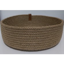 Home Decors By Özlem Hasır Sepet Düzenleyici Organizer Dekorasyon Hediyelik Mutfak Sofra Banyo - 25X7 cm