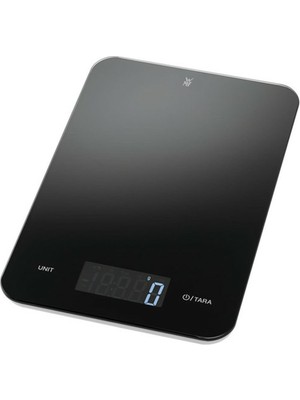 WMF Siyah Dijital Mutfak Tartısı 23x15 cm Hassas Ölçüm ve Cam Malzeme ile Şık Tasarım