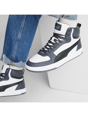 Puma Unisex Puma White-Puma Black-Strong Gray-Puma Silver Puma Caven 2.0 Mid Beyaz Unisex Günlük Spor Ayakkabı