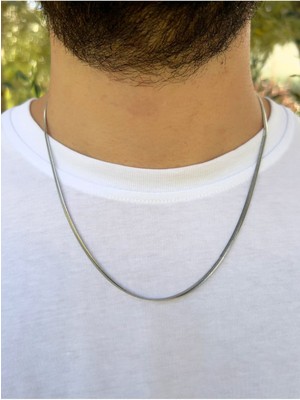 Piercing Market Erkek Takı Çelik Italyan Ezme Paslanmaz Kararmaz Zincir Kolye