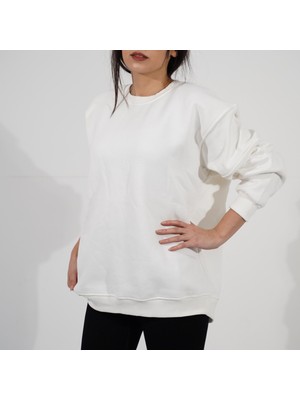 Nukk Butik Kadın Sweatshirt Arkası Fermuar Detaylı