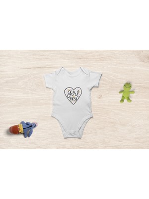 Tuğba Baby Kısa Kollu Girl Boss Pamuklu Bebek Body Bebek Zıbın Badi
