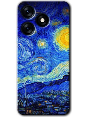 Tecno Spark 10 4g Kılıf Hd Desen Baskılı Kılıf - Starry Night