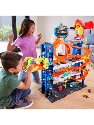 Hot Wheels Ultimate Garaj HKX48 Çok Katmanlı Yarış ve Ejderha Macerası Araba Oyun Seti 105x34x68 cm