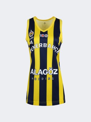 Fenerbahçe Kadın Çubuklu Basket T-Shirt 23/24 Lacivert - Mavi Renkli Şık Tasarım