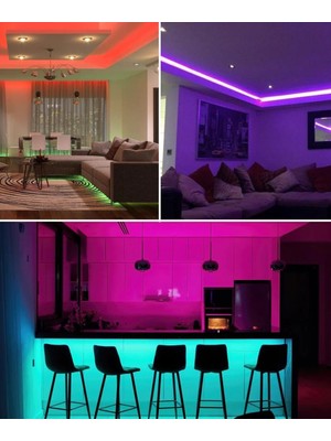 AC Aydınlatma 5 mt Rgb Kumandalı / Animasyonlu Şerit LED (Tak Çalıştır)