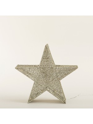 Chakra Ledli Yıdız Dekoratif Obje 40 cm Natural